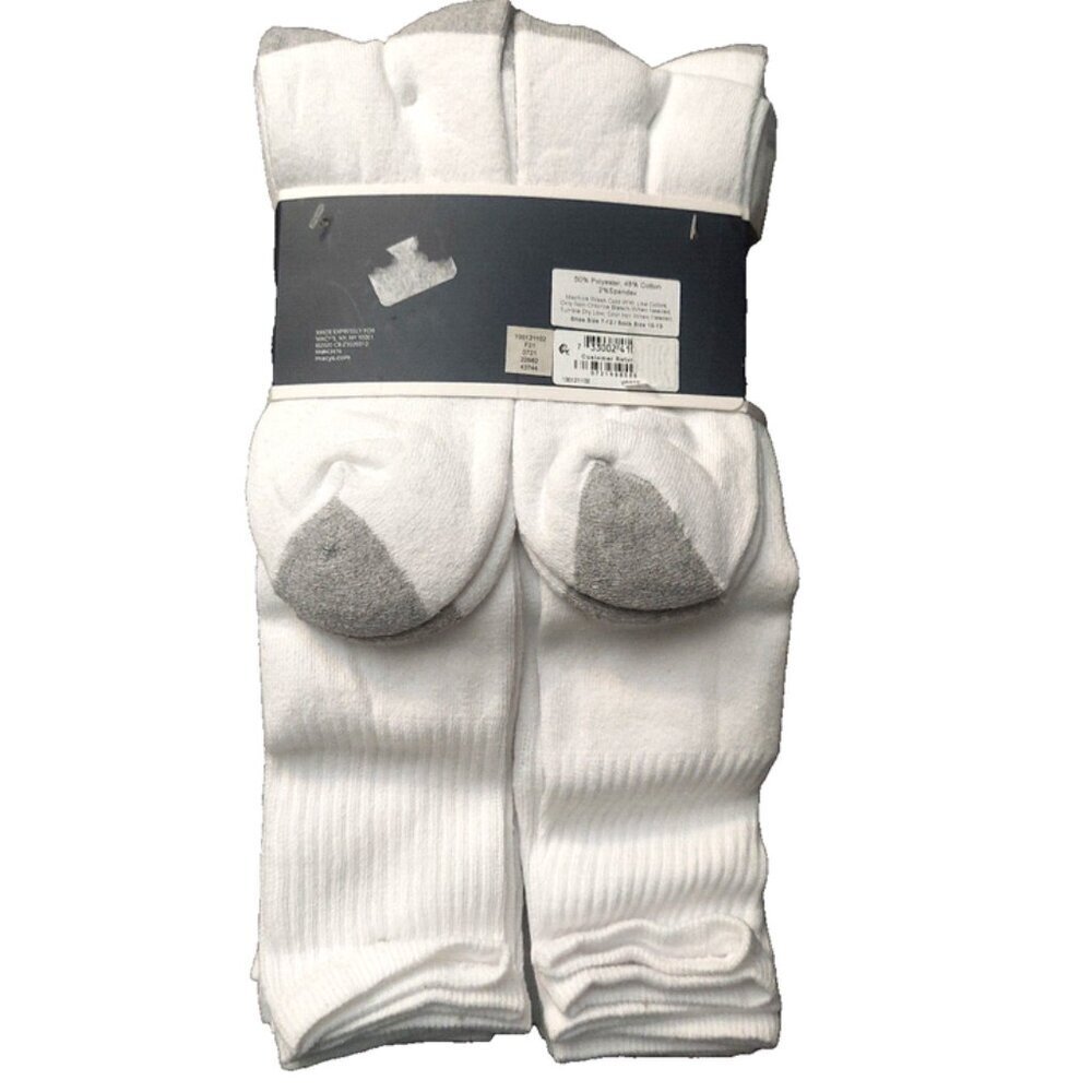 Club Room Over The Calf Tube Socks Bundle of 24 Pairs White Cotton Sz 10-13 - Picture 3 of 6